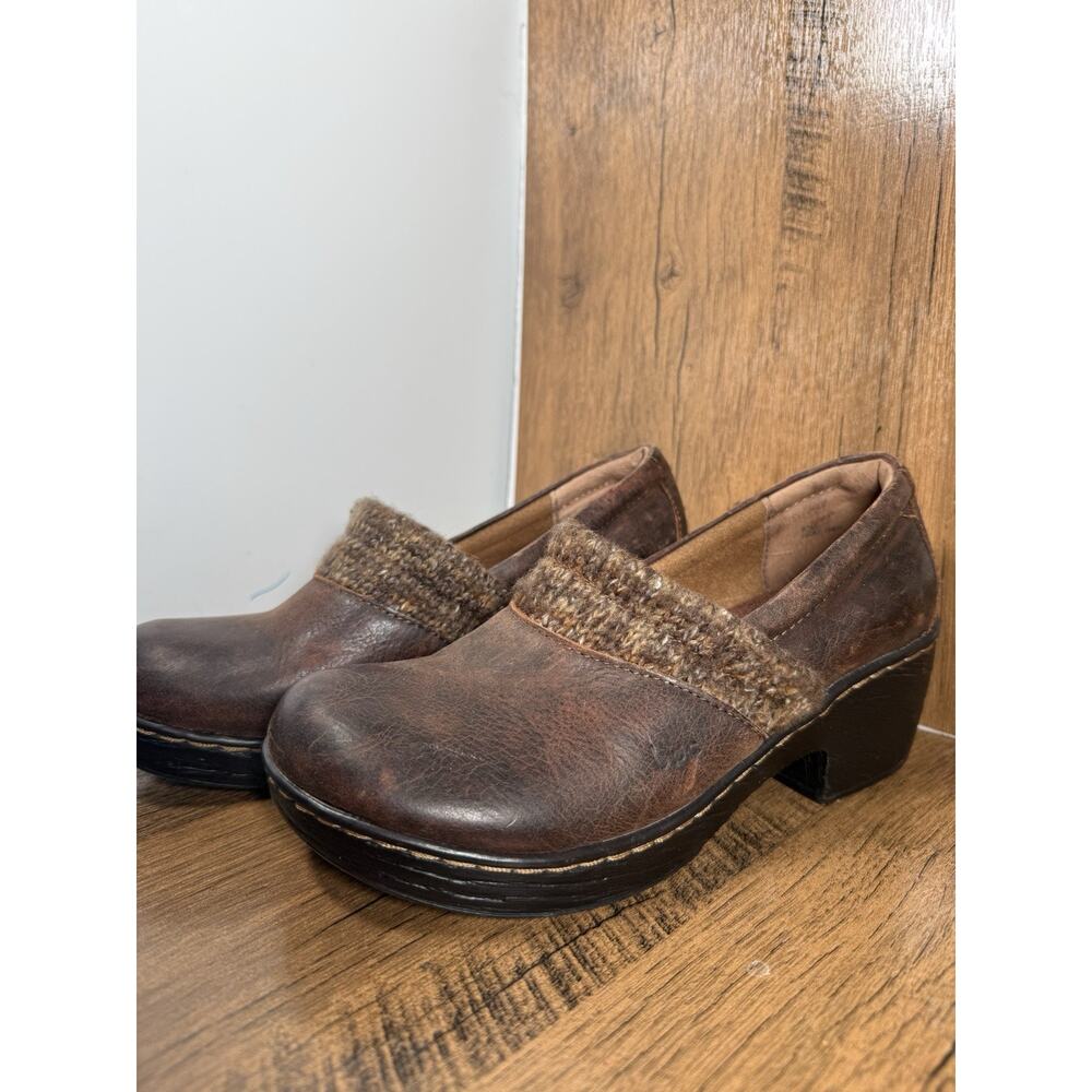 BOC Born Concepts Womens Size 6.5m /Brown Slip On Wedge Clogs